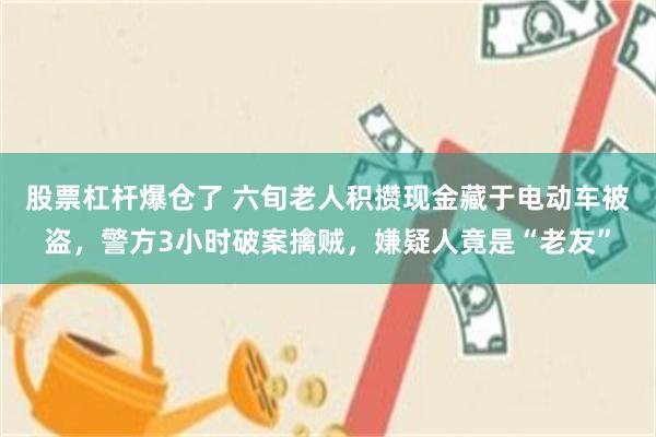 股票杠杆爆仓了 六旬老人积攒现金藏于电动车被盗，警方3小时破案擒贼，嫌疑人竟是“老友”