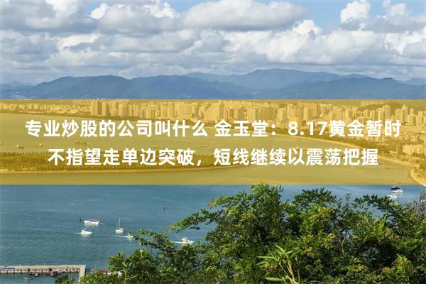 专业炒股的公司叫什么 金玉堂：8.17黄金暂时不指望走单边突破，短线继续以震荡把握